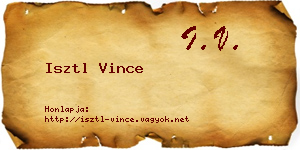Isztl Vince névjegykártya
