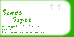 vince isztl business card